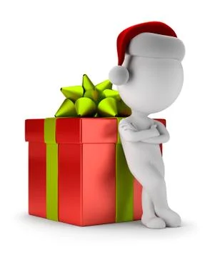 3d small people - gift ready Stock Illustration