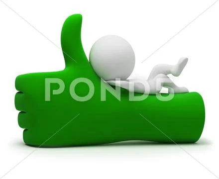 3d small people - good place Stock Illustration
