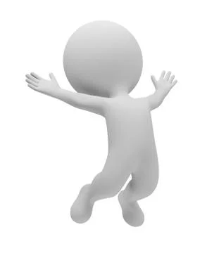 3d small people - happy Stock Illustration