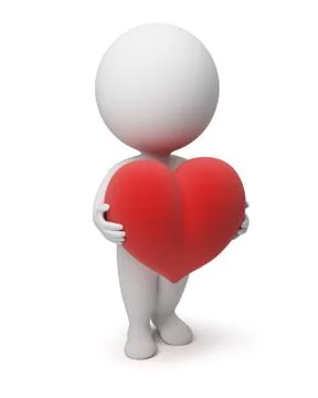 3d small people - heart Stock Illustration
