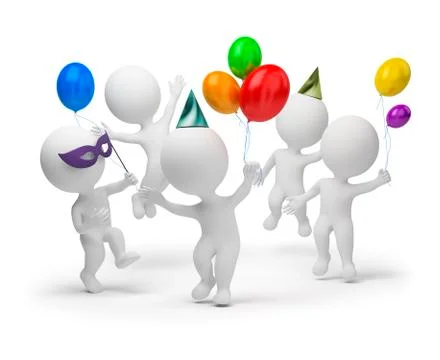 3d small people - holiday Stock Illustration