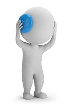 3d small people - ice pack Stock Illustration