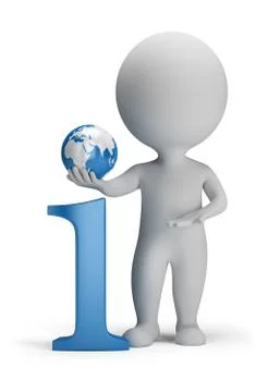 3d small people - info Stock Illustration