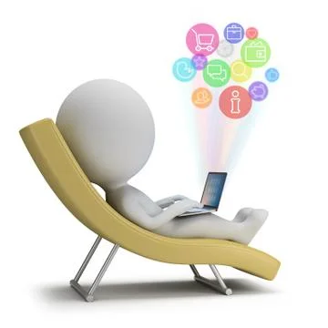 3d small people - internet services Stock Illustration
