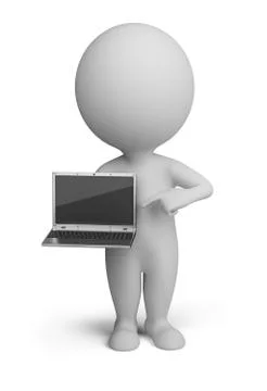 3d small people - laptop Stock Illustration