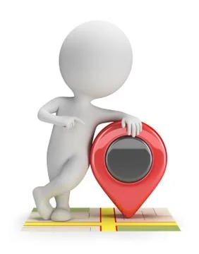 3d small people - location Stock Illustration