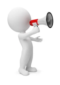 3d small people - megaphone Stock Illustration