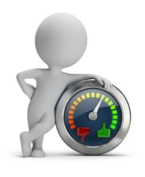 3d small people - mood meter Stock Illustration
