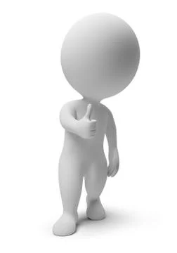 3d small people - okay Stock Illustration