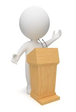 3d small people - orator Stock Illustration