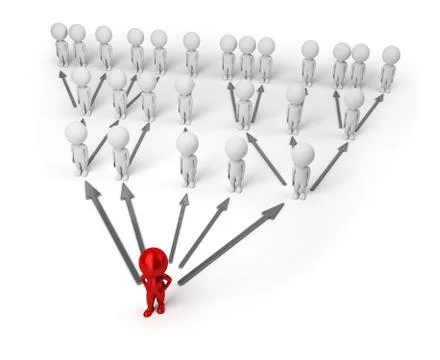 3d small people - pyramid chart Stock Illustration