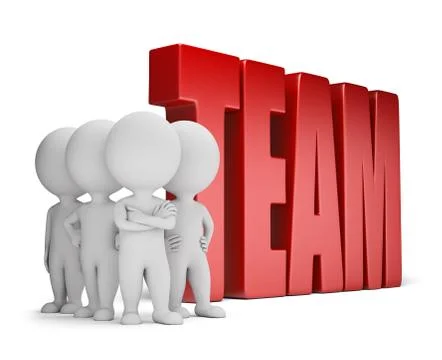 3d small people - reliable team Stock Illustration