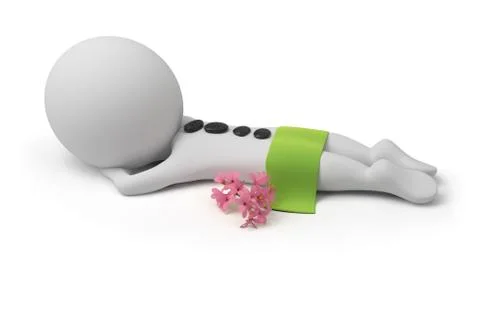 3d small people - spa Stock Illustration