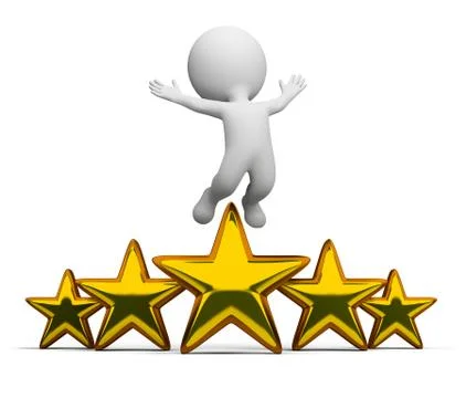 3d small people - superstar Stock Illustration