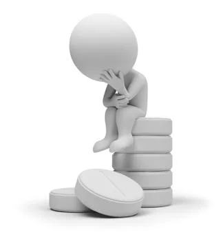 3d small people on tablets Stock Illustration