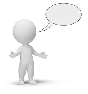 3d small people - talk Stock Illustration