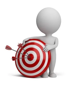 3d small people - target Stock Illustration