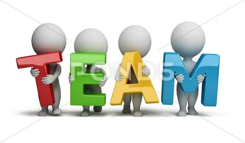 3d small people - team Stock Illustration