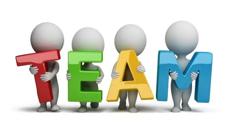 3d small people - team Stock Illustration