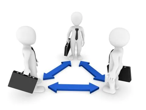 3d small people. Teamwork, relations concept. 3d illustration. Stock Illustration