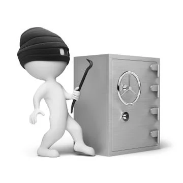 3d small people - thief Stock Illustration