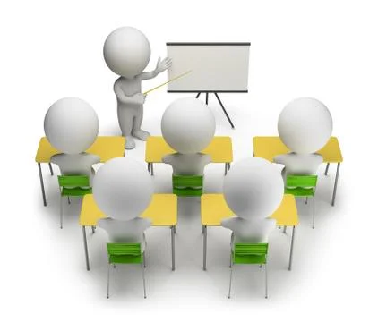3d small people - training courses Stock Illustration