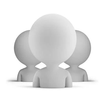 3d small people - users Stock Illustration