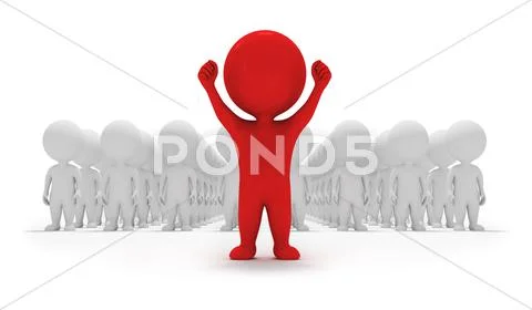 3d small people - volunteers Stock Illustration