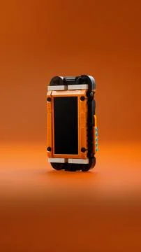 3D Smart phone made of plastic block toys Stock Photos