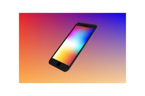 3D smart phone mock up vector, display Stock Illustration