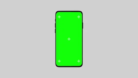 3d Smartphone With Blank Green Screen Isolated On White Background Zoom Out And Vídeos de archivo 200825626