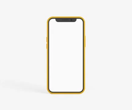 3D Smartphone with blank mockup screen. 3d illustration Illustrazione stock