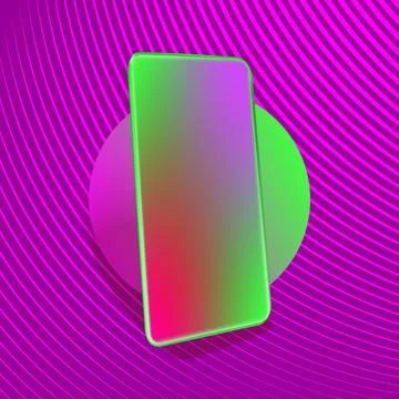 3d smartphone with empty screen for mockup mobile concept. Showcase cellpho.. Stock Illustration