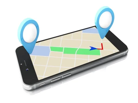 3d  Smartphone with a map pointer. GPS Navigation concept. Stock Footage 70478599