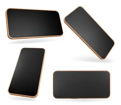 3D smartphone mockup with blank screen Stock Illustration