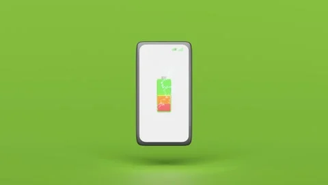 3d smartphone or mobile phone charging with battery charge indicator, check.. Stock Footage 275806965