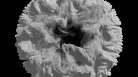 3d smoke explosion, shockwave effect Stock Footage