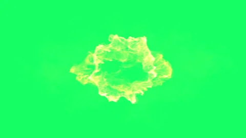 3D smoke explosion shockwave effect and divergent wave isolated on green scre Vidéo 172385869