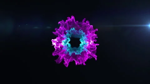 3D smoke explosion shockwave effect and divergent wave isolated on black back Stock Footage 172397358