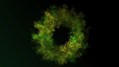 3D smoke supernova explosion effect isolated on black background for logo Stock Illustration
