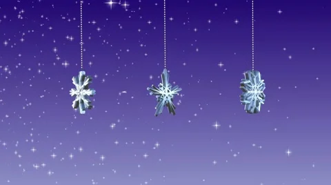 3D Snow Flake Seamless Loop Video stock 8645083