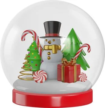 3d snow globe 1 Stock Illustration