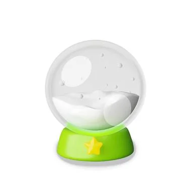 3D snow globe with snowing Stock Illustration