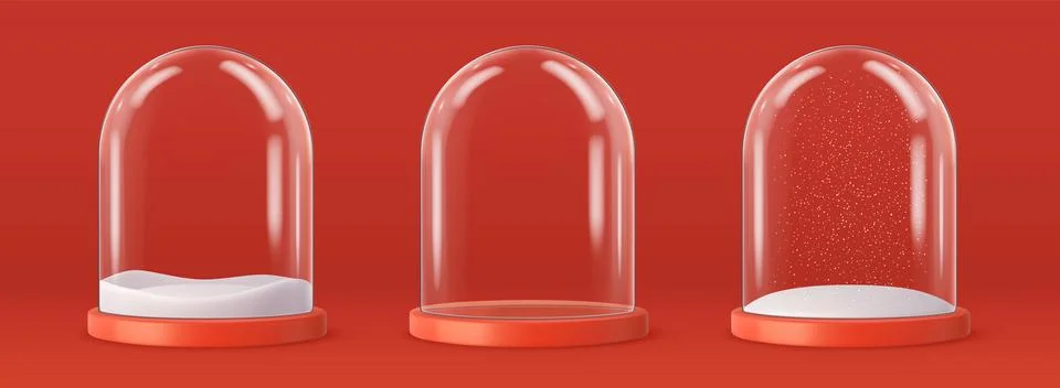 3d Snow globe templates. Stock Illustration