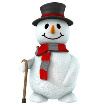 3d snow man Stock Illustration