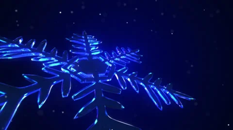 3d Snowflake Blue Stock Footage 23458865