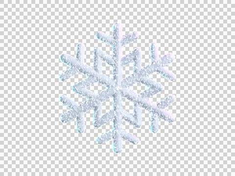 3D Snowflake Christmas icon Stock Illustration