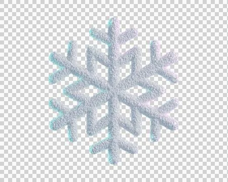 3D Snowflake Christmas icon Stock Illustration