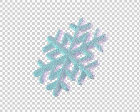 3D Snowflake Christmas icon Stock Illustration