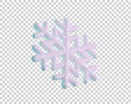 3D Snowflake Christmas icon Stock Illustration